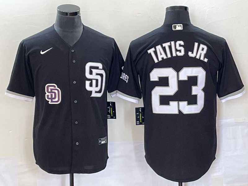 Men's San Diego Padres #23 Fernando Tatis Jr Black 2023 Cool Base Stitched Jersey,We sell and wholesale Men's San Diego Padres #23 Fernando Tatis Jr Black 2023 Cool Base Stitched Jersey on line form chian!